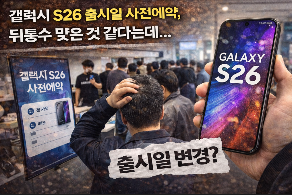 갤럭시 S26 사전예약 뒤통수? 출시일 총정리