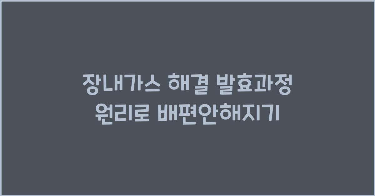 장내가스, 발효과정 원리