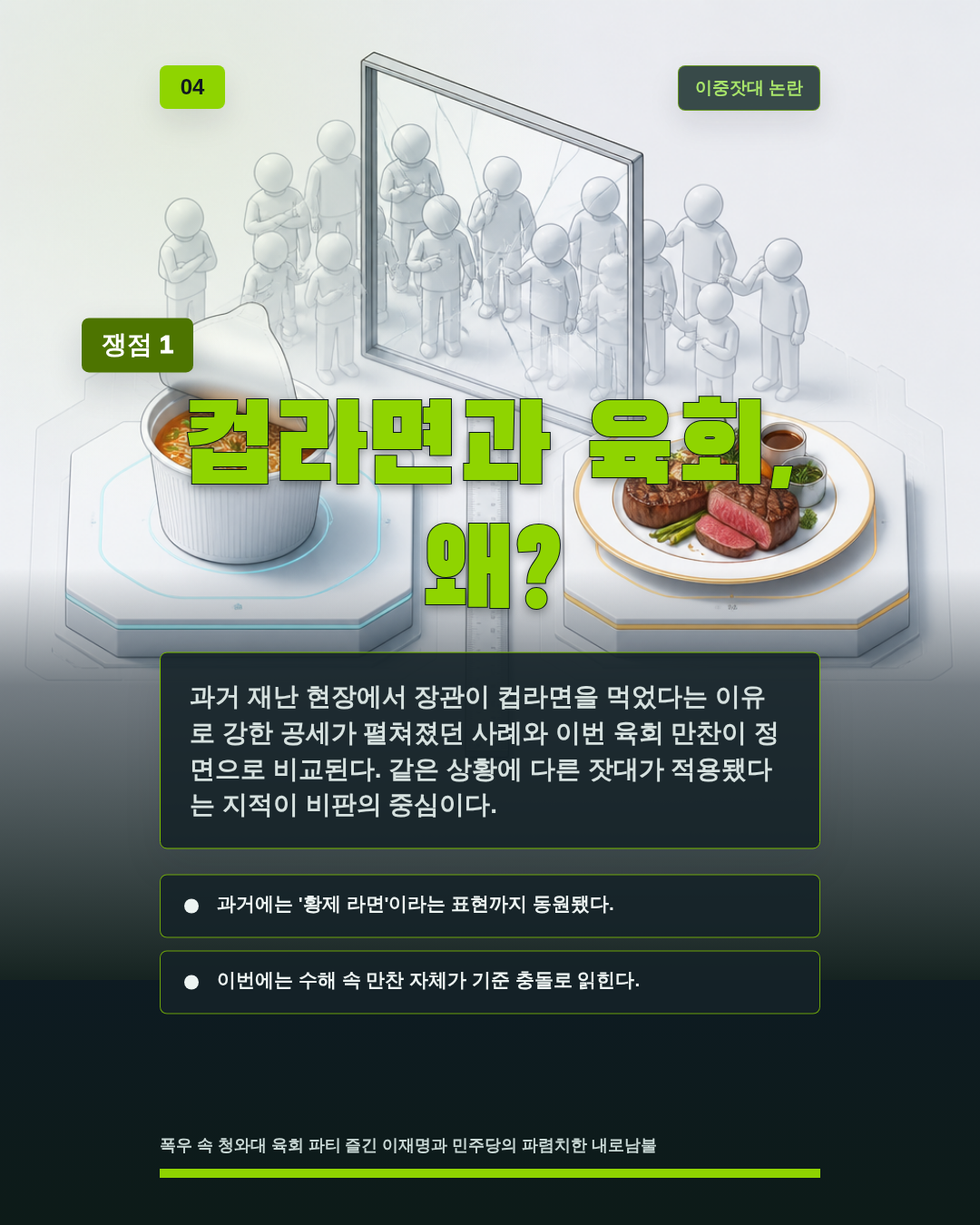 컵라면과 육회, 왜?