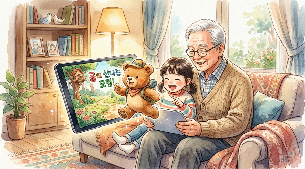 AI로 손주를 위한 동화책 그림 만들기