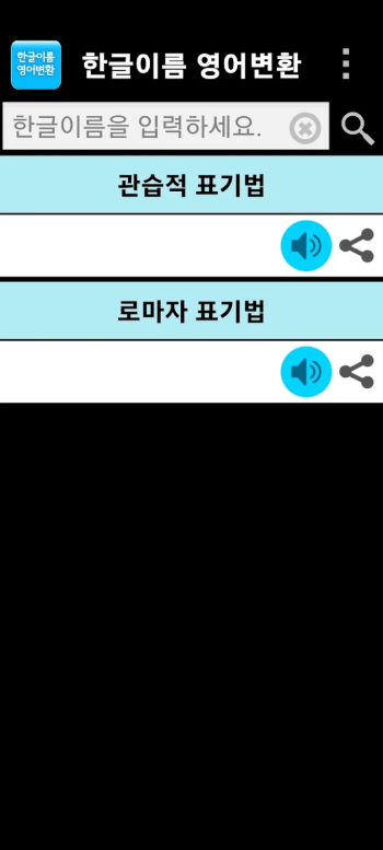 한글 이름 영문변환기, 한글 이름 영문표기법