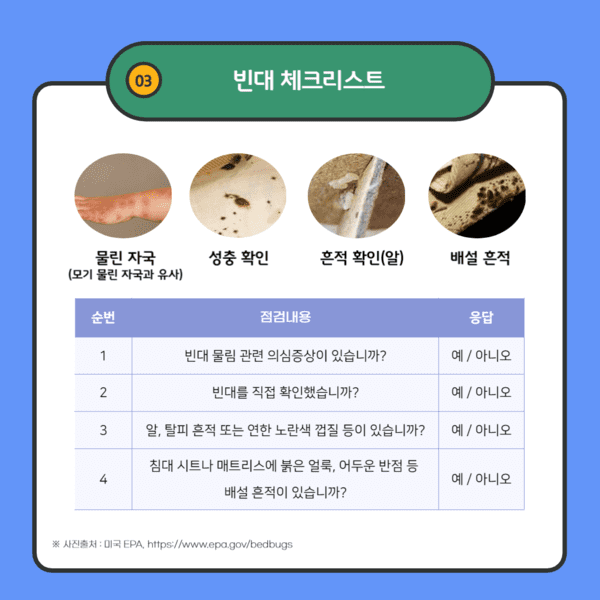 빈대 체크 리스트