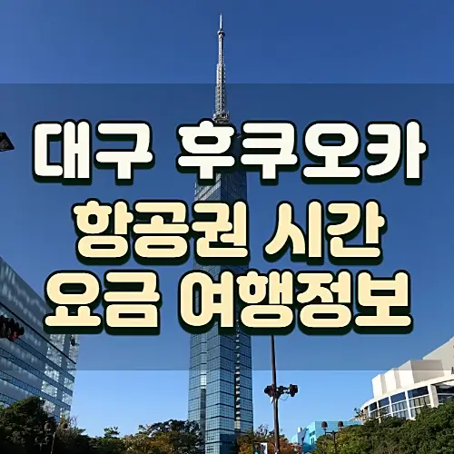대구-후쿠오카-항공권-가격-할인코드-여행정보