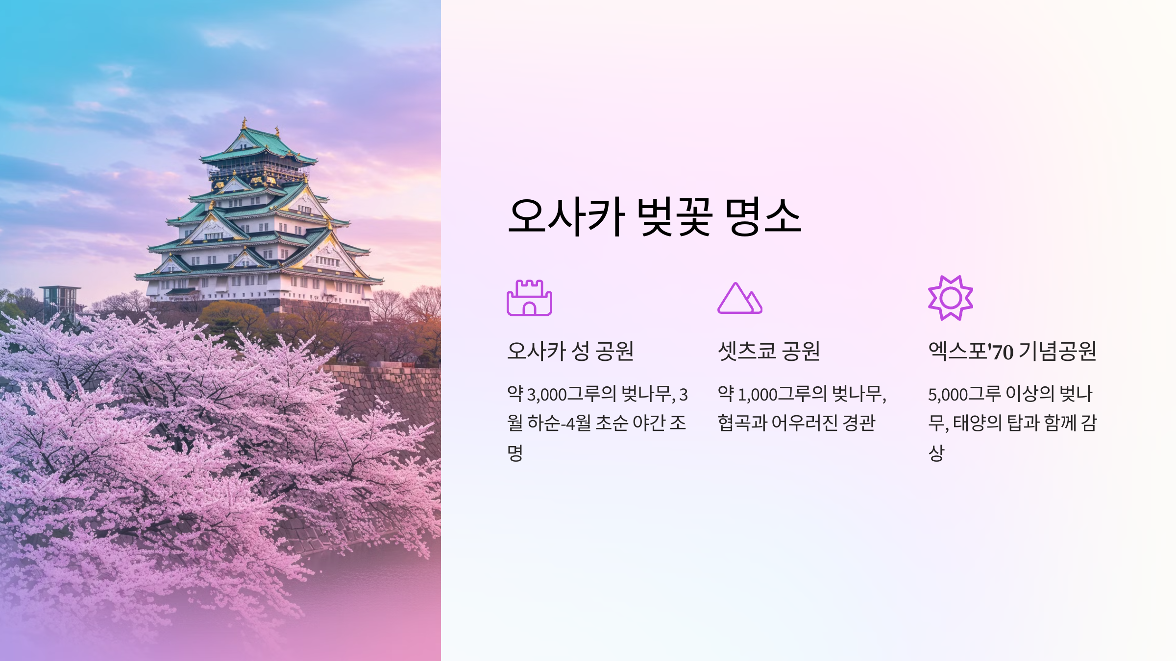 오사카 벚꽃 명소