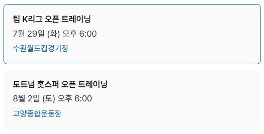 토트넘 뉴캐슬 내한경기 티켓 예매 &amp;#44;손흥민 직관