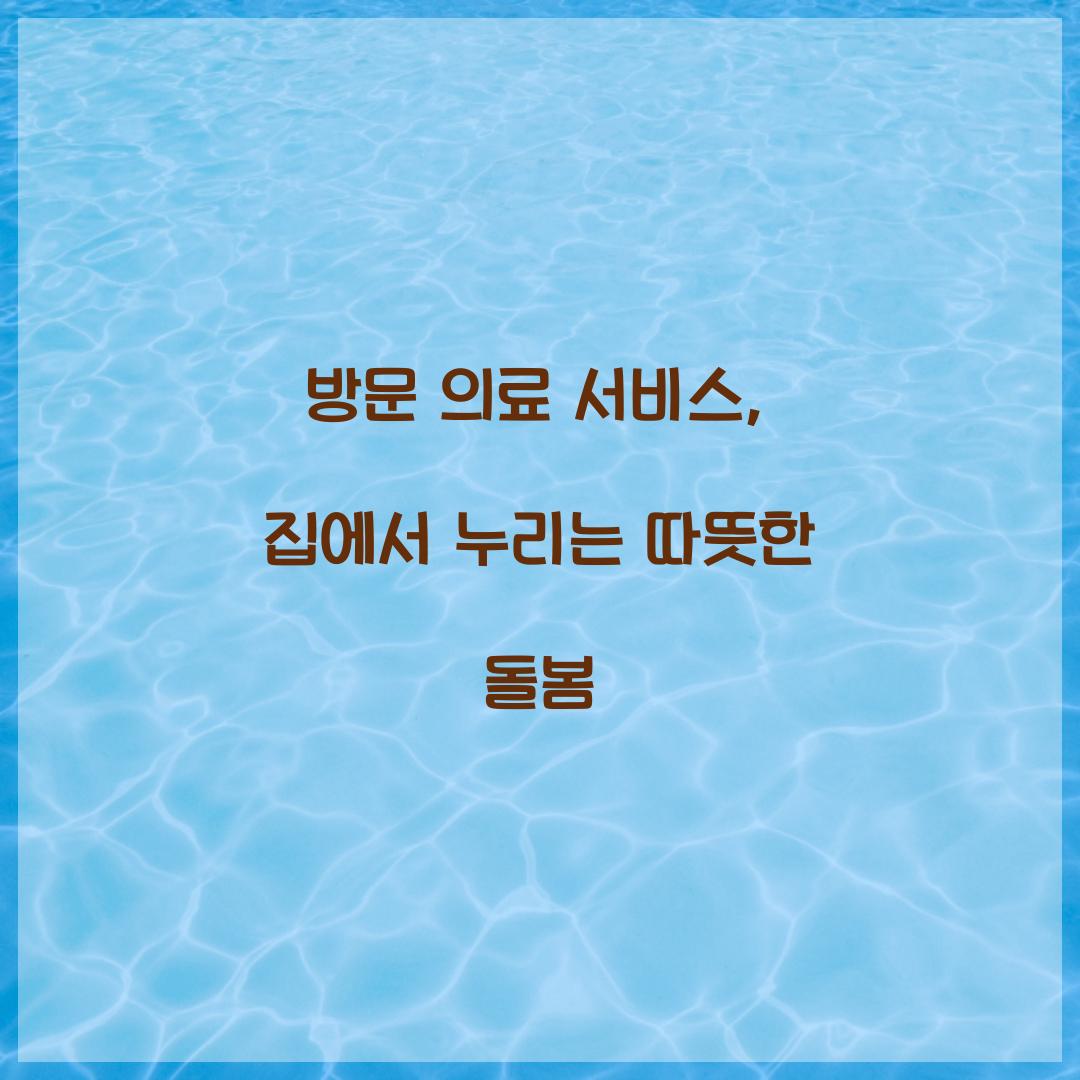 방문 의료 서비스