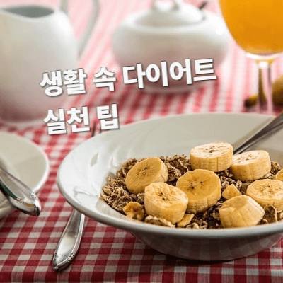 생활 속 다이어트 실천 팁