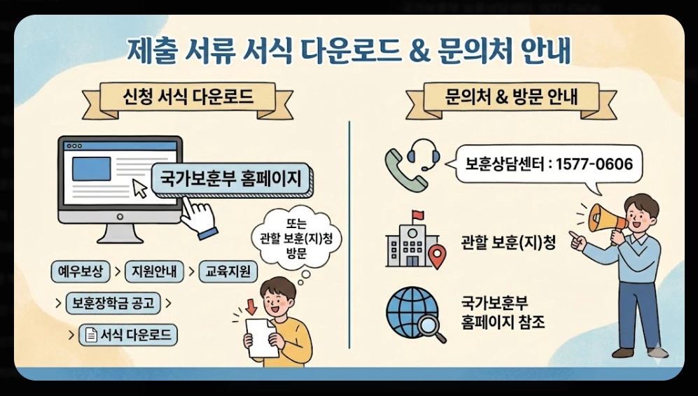 국가보훈대상자 보훈장학금 신청자격,신청방법