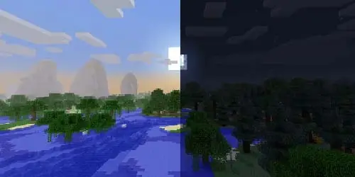 마인크래프트의 낮과 밤