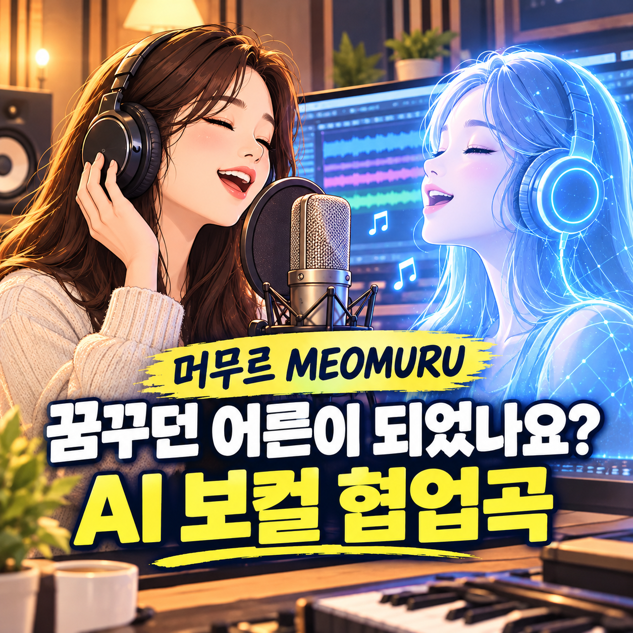 머무르 아티스트의 AI 보컬 협업곡 꿈꾸던 어른이 되었나요 소개