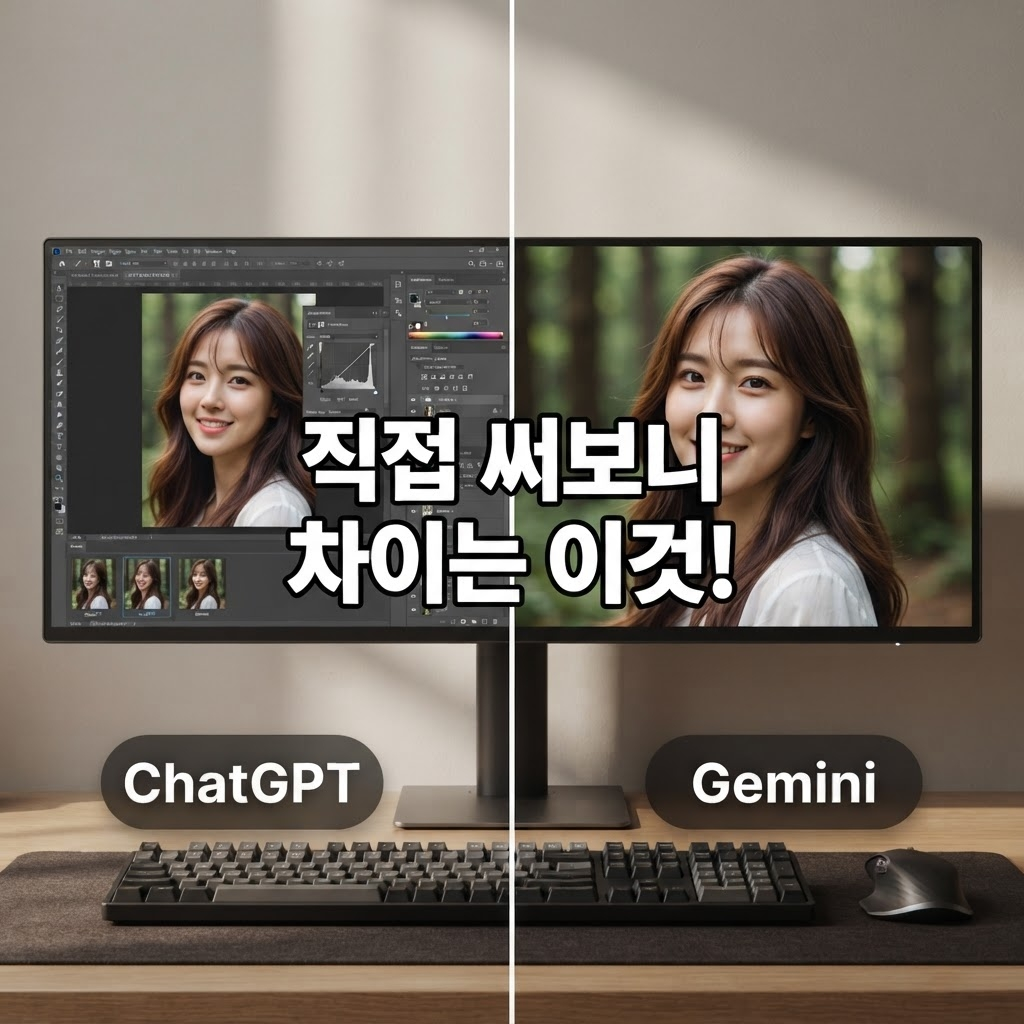 ChatGPT와 Gemini AI 이미지 생성 결과를 직접 비교한 썸네일
