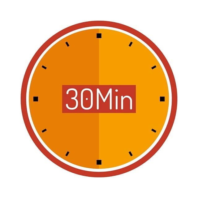 30분 동안 공복을 유지할 것.