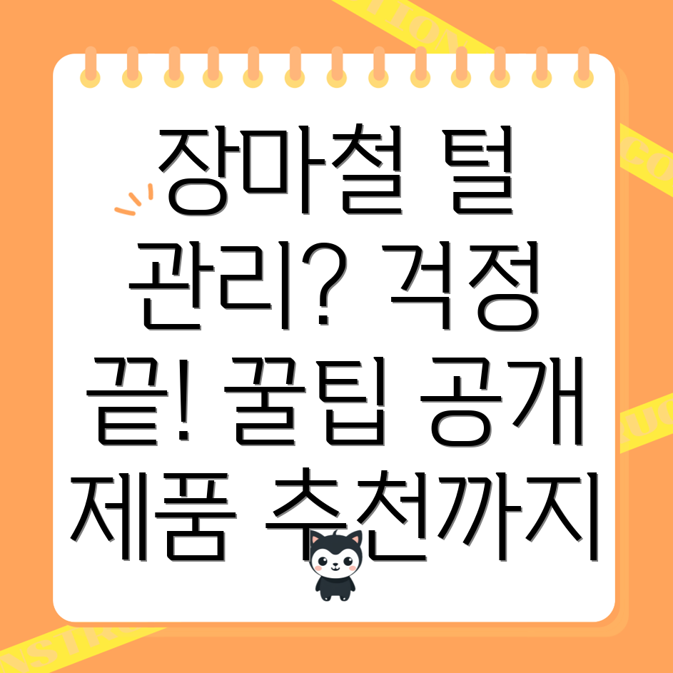 장마철 반려동물 털 관리