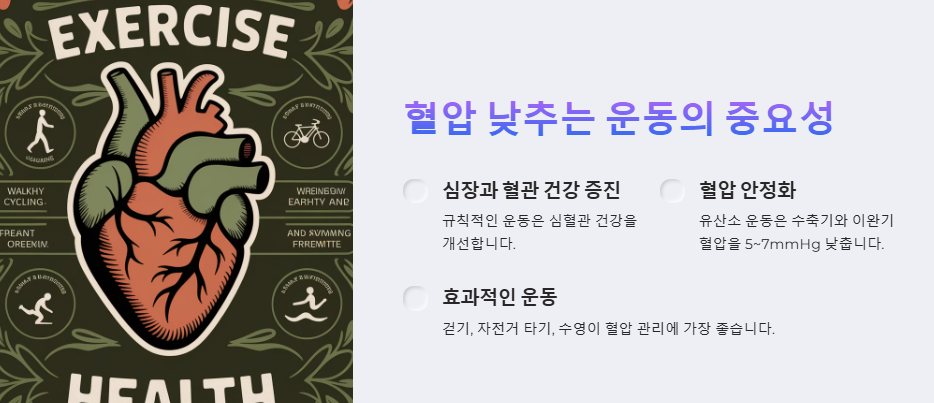 혈압 낮추는 운동의 중요성