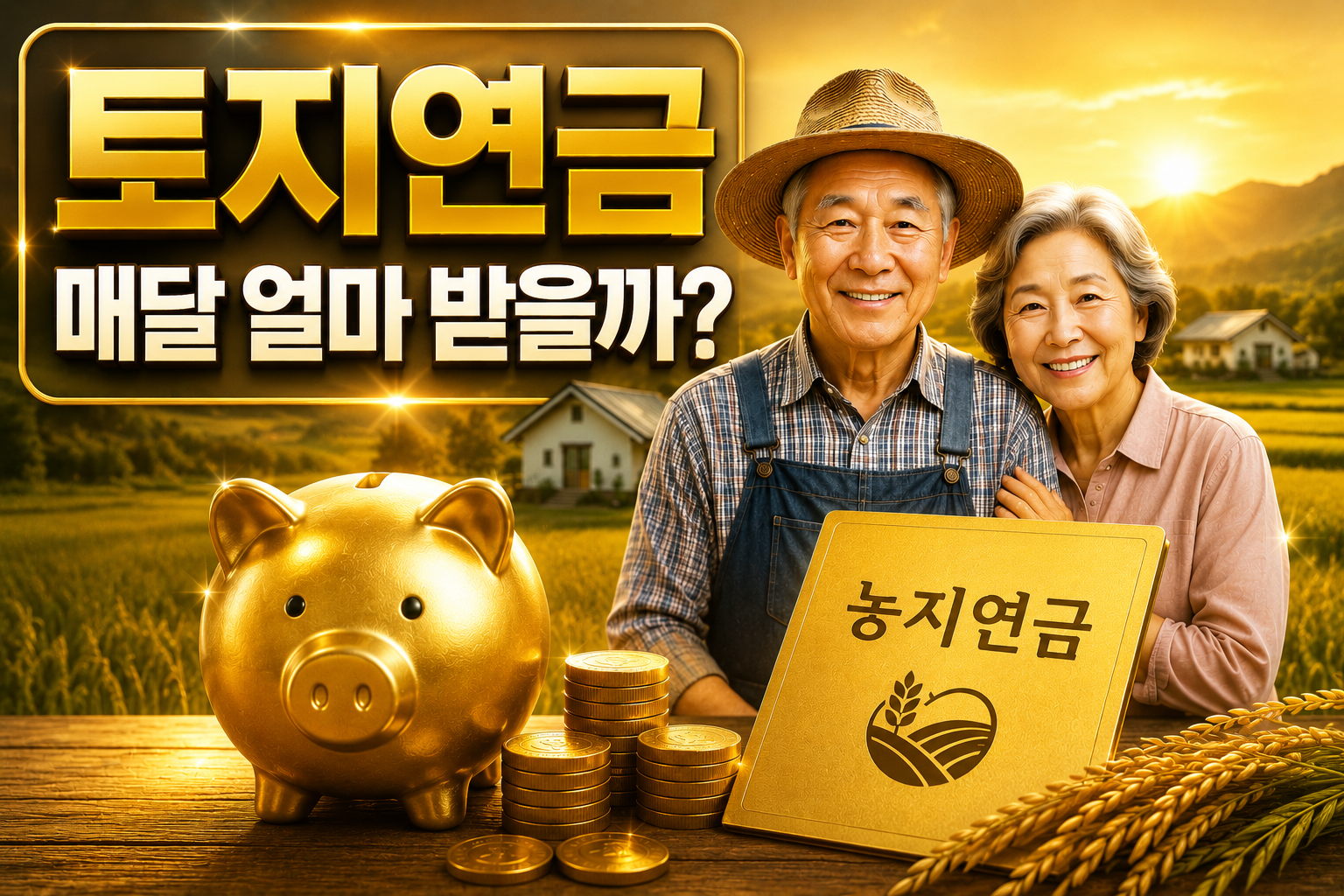 토지연금 농지연금 farmland pension 농지담보연금 배우자승계 임야가능여부 월수령액 조건정리 골드톤 썸네일 이미지