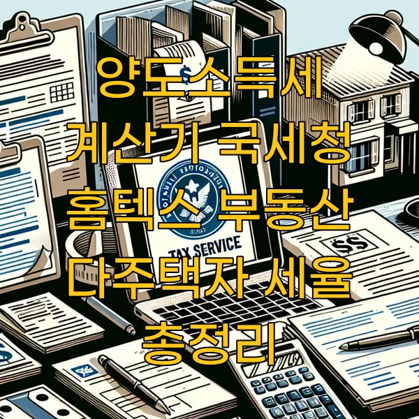 양도소득세 계산기 국세청 홈텍스 부동산 다주택자 세율 총정리