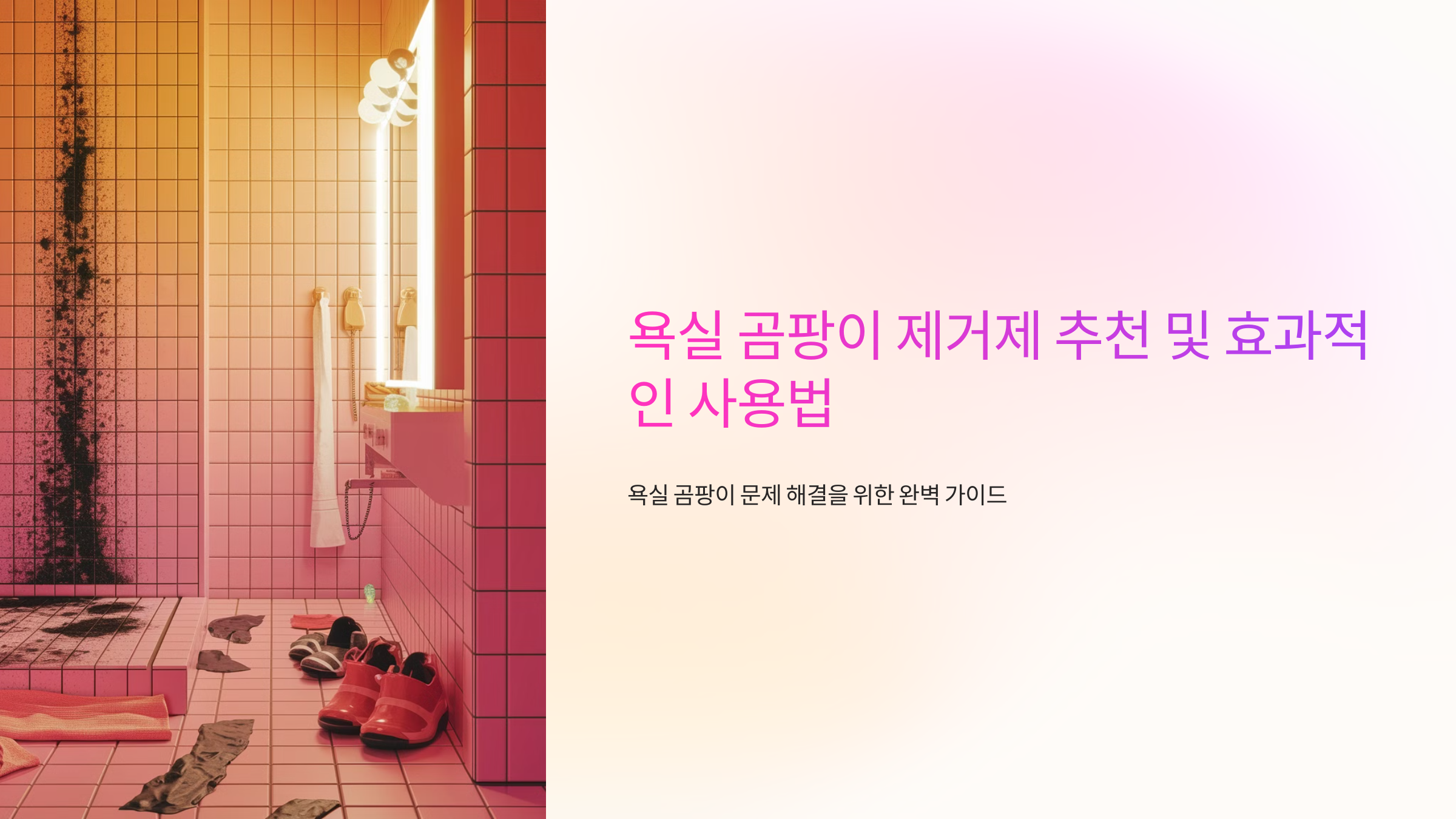 욕실 곰팡이 제거제 추천 및 효과적인 사용법