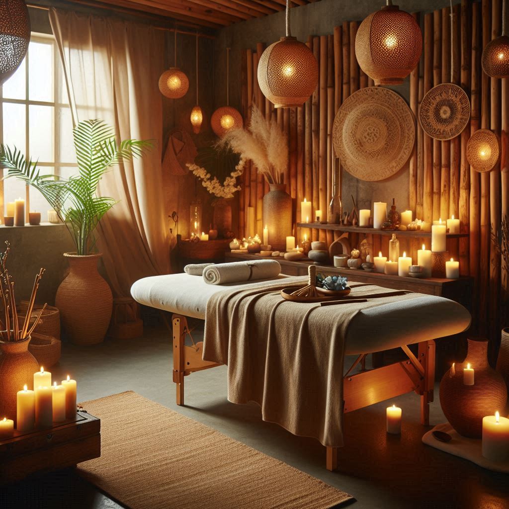 피부,체형관리 샵 배경