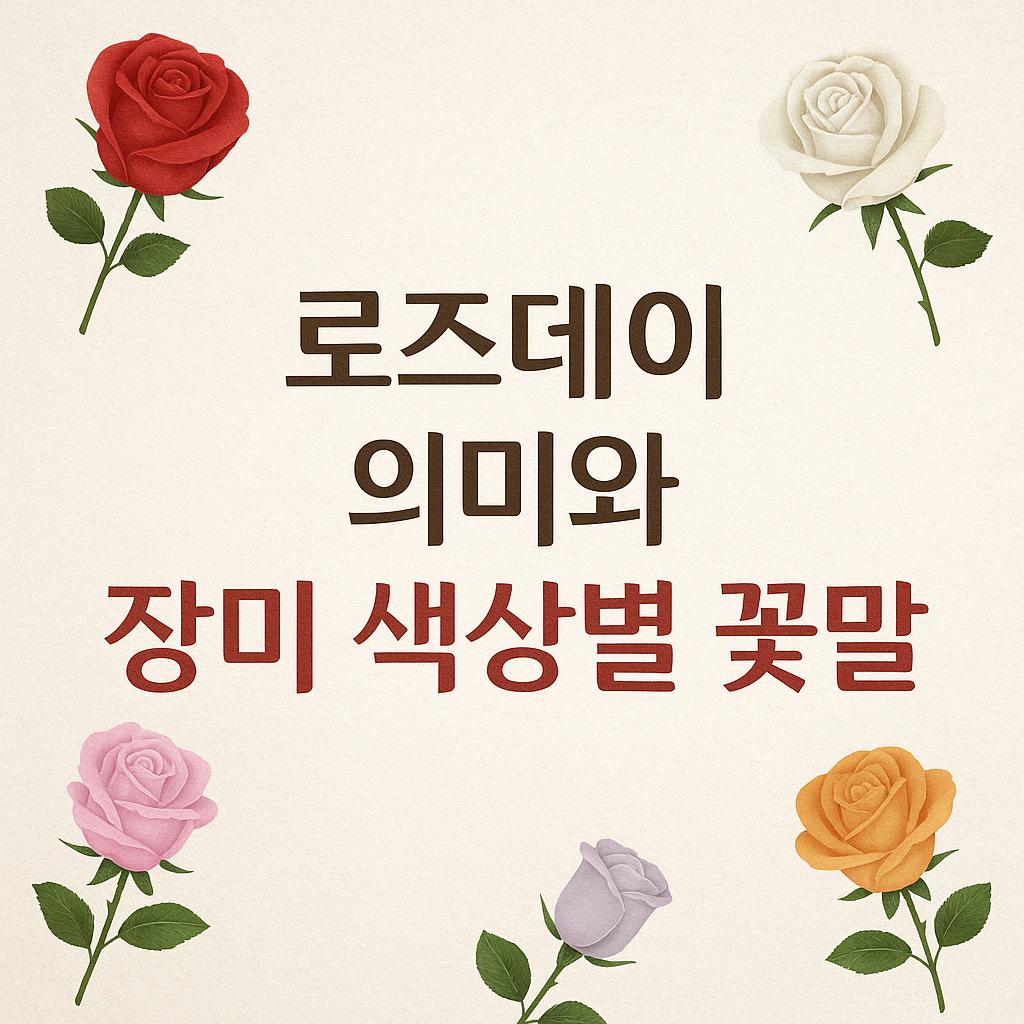로즈데이 의미와 장미 색상별 꽃말 사진