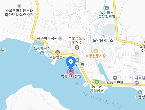 고흥독동항지도