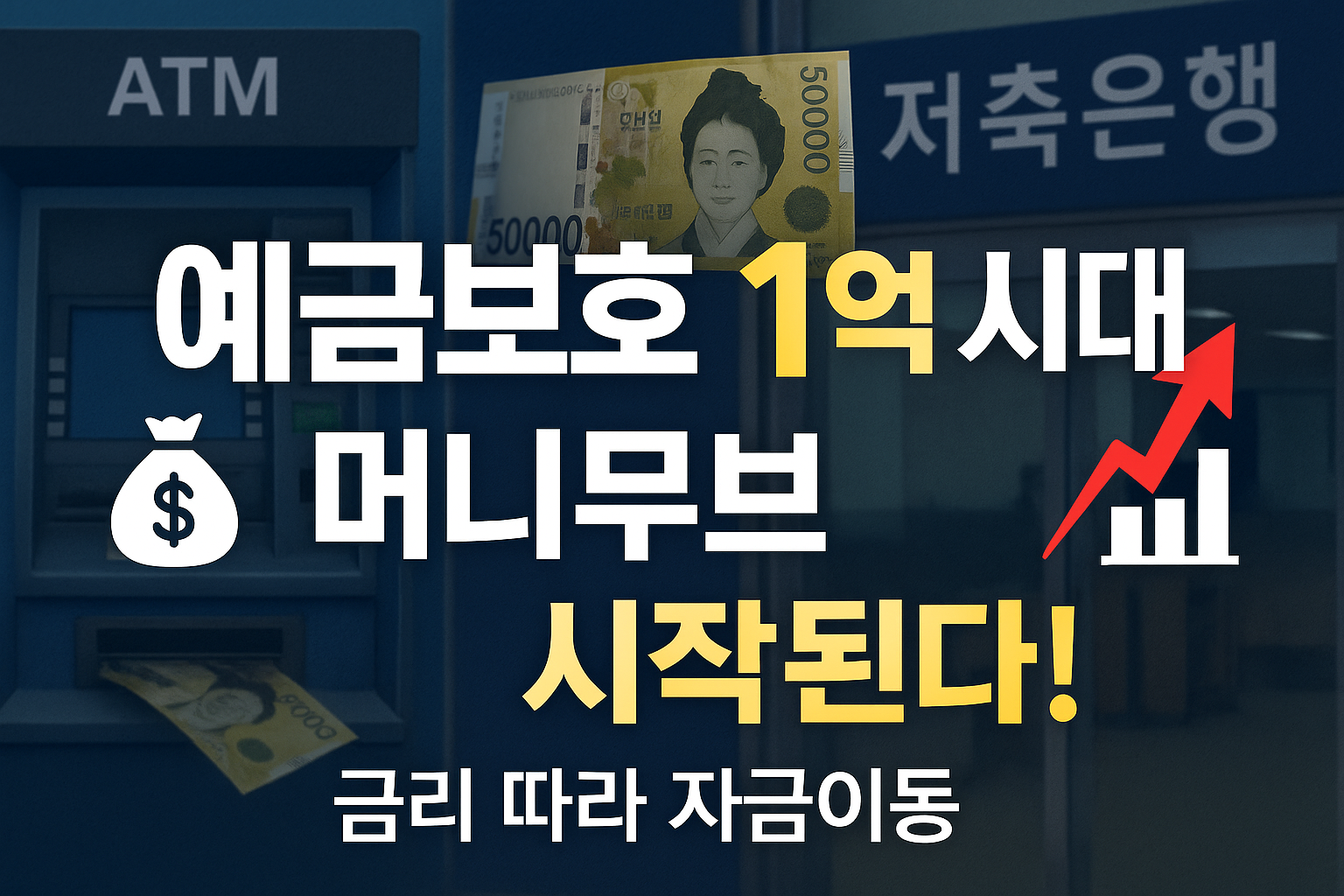 예금보호 1억원시대, 머니무브라 표현한 일러스트