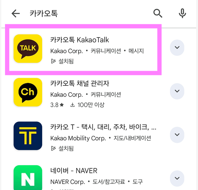 방법 5: 카카오톡 앱 상세 정보 확인하기