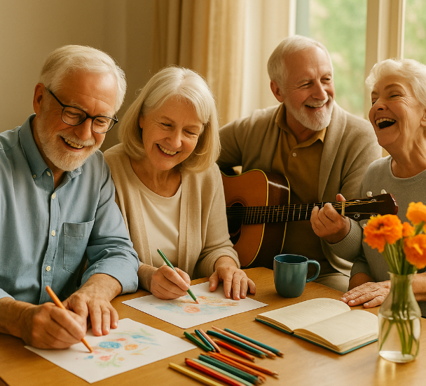 노년의 창의성 발달에 그림, 음악, 글쓰기의 정신건강 효과