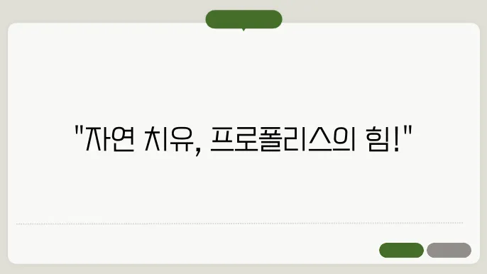 잇몸 염증, 프로폴리스로 안전하게 관리하게 방법