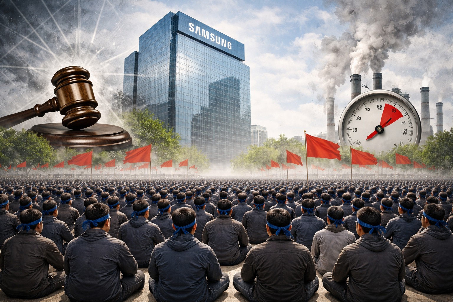 삼성전자 노조 총파업 예고, 쟁의투표 93% 찬성&hellip;노랑봉투법 영향까지 총정리 관련 사진