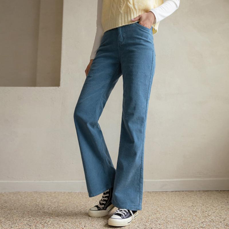 저스트원 알더 웜포켓 골덴기모 부츠컷팬츠