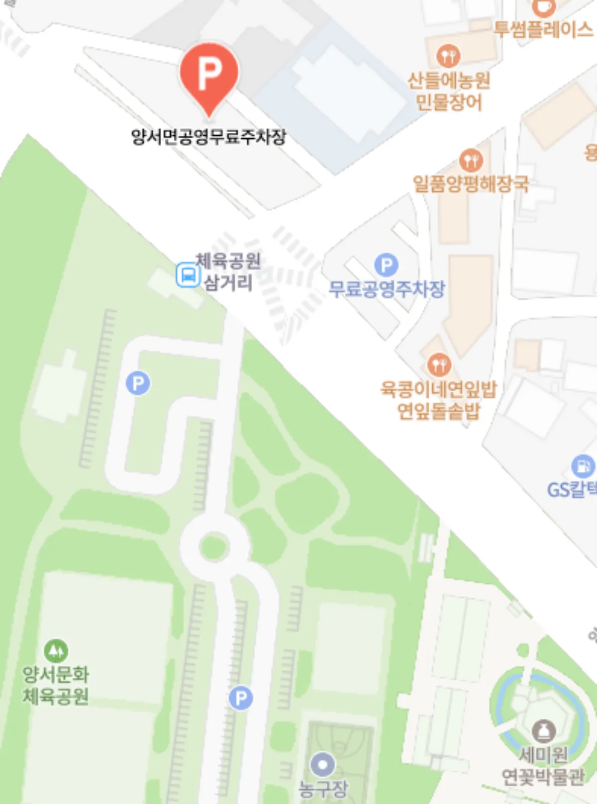 세미원-무료공영주차장-2-지도