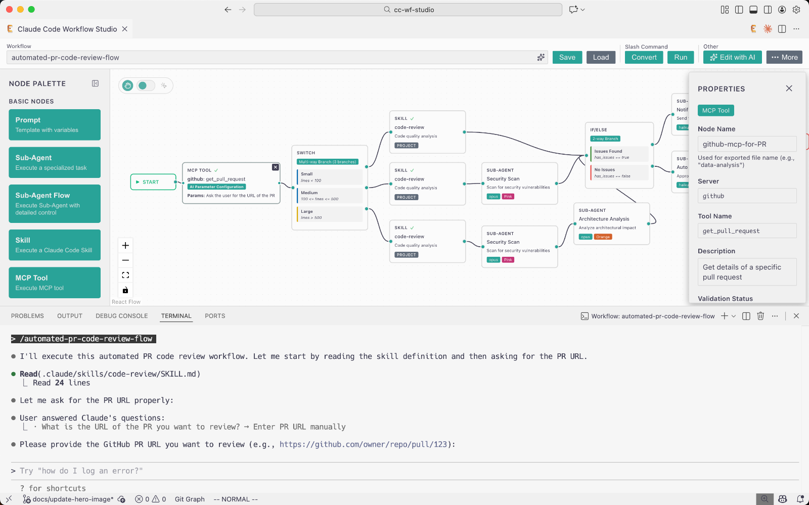시각화된 워크플로우 에디터를 활용하여 Claude Code의 자동화를 향상시켜보세요 ❘ https://github.com/breaking-brake/cc-wf-studio