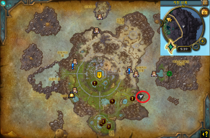 "잊힌 금고 원형" 위치 (/way 66.96 69.48)