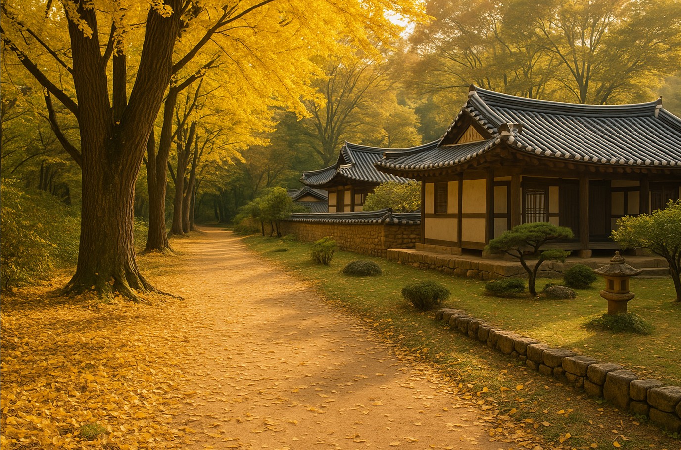 상림숲 단풍나무 사진