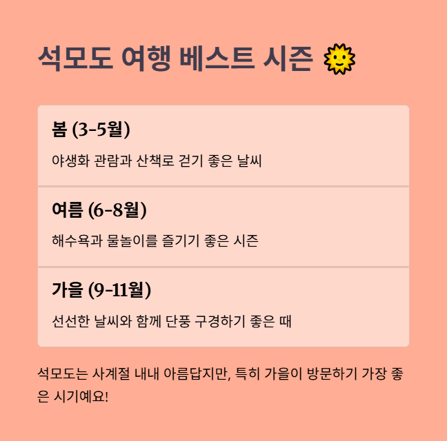 석모도 여행 최종 점검!