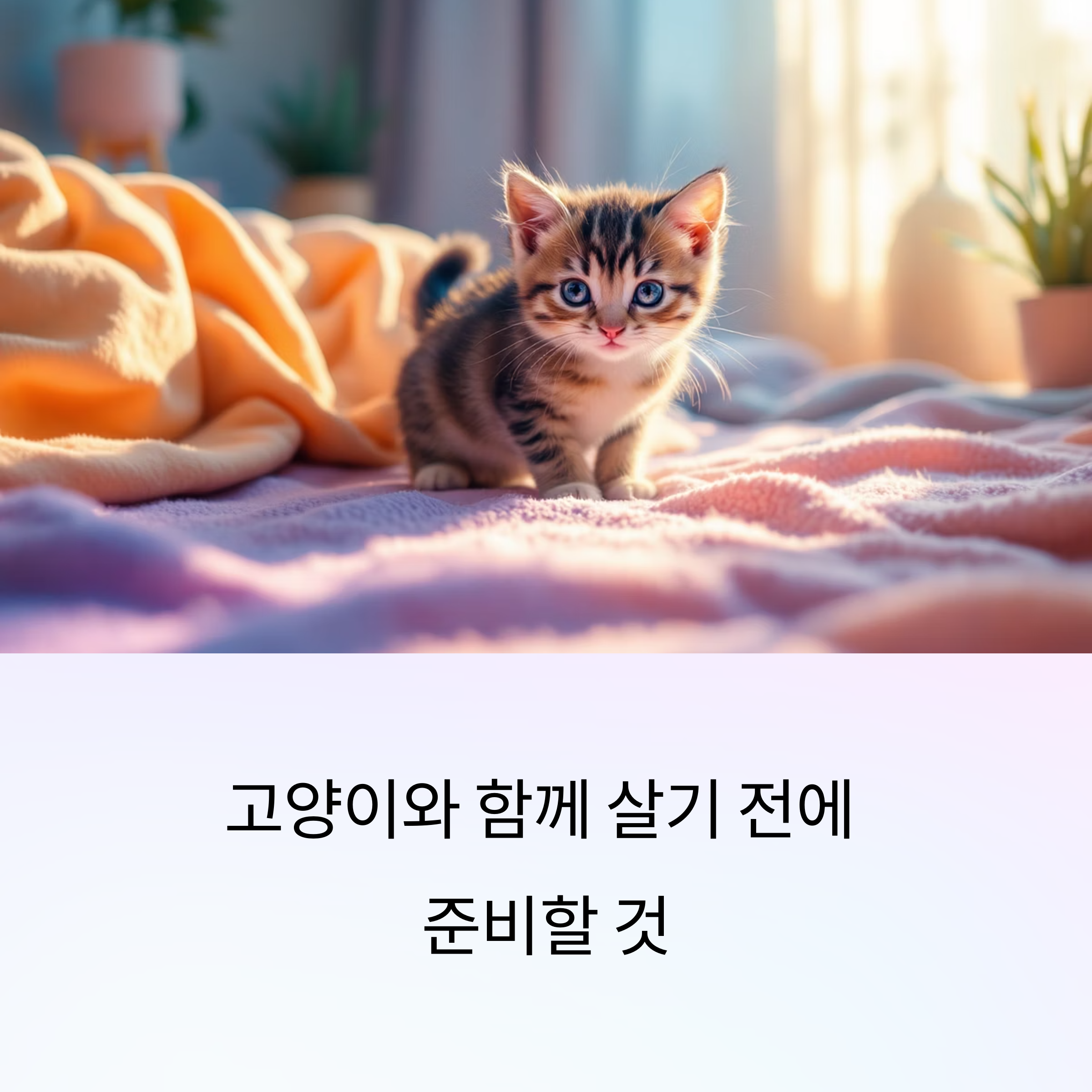 고양이와 함께 살기 전에 준비할 것