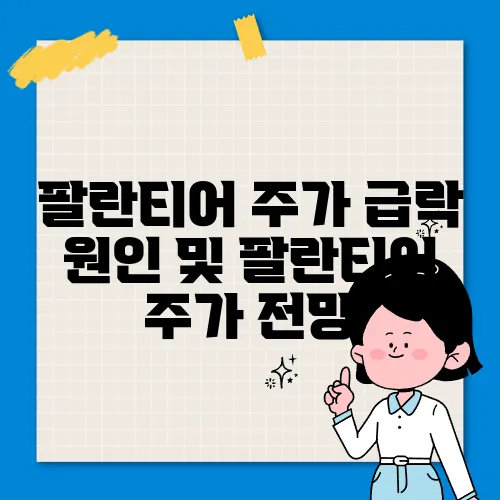팔란티어 주가 급락 원인 및 팔란티어 주가 전망