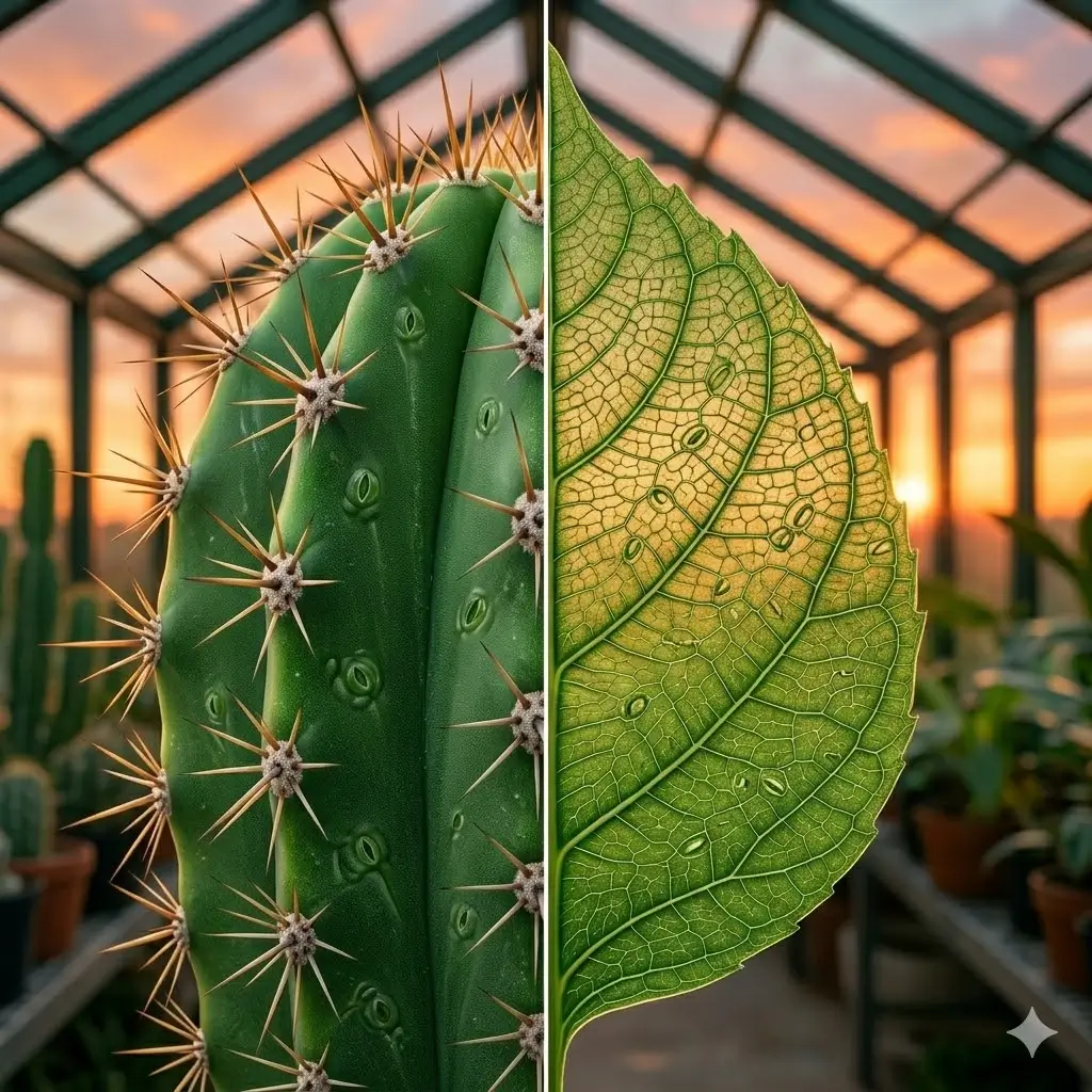 사막 식물의 기공은 일반 식물과 무엇이 다를까요