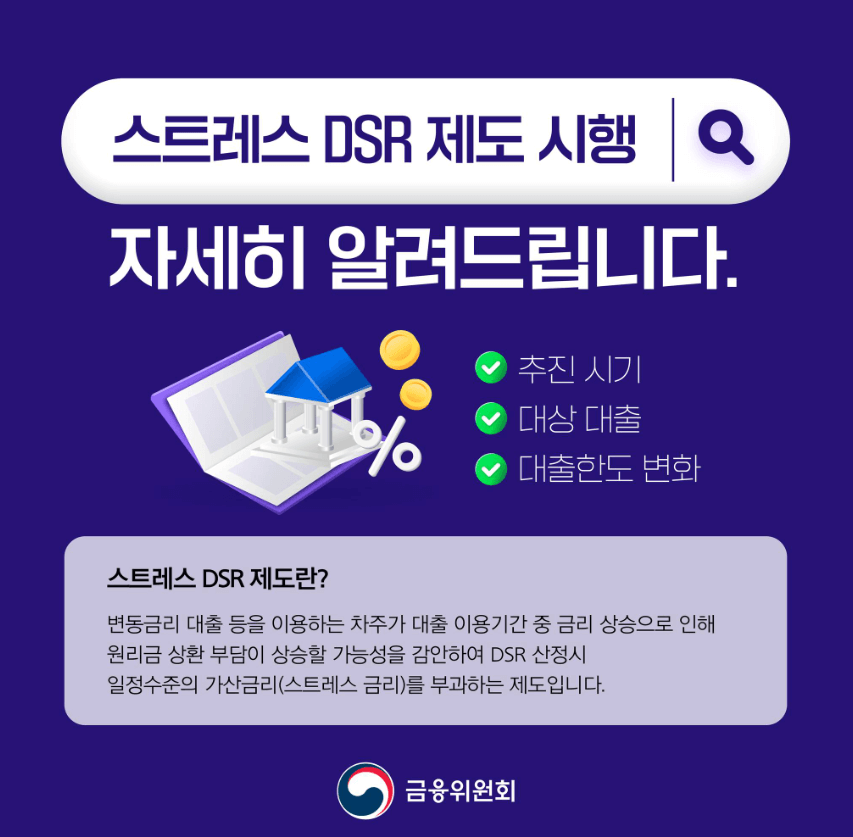 스트레스 DSR 계산방법 - 대상 대출과 한도(미적용사례 포함)
