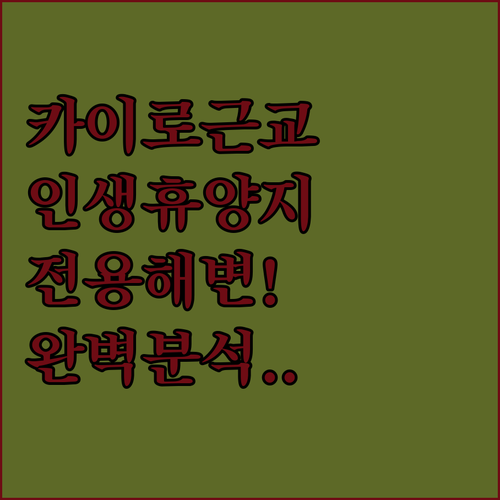 카이로 근교 휴양지 아인 소크나 스텔..
