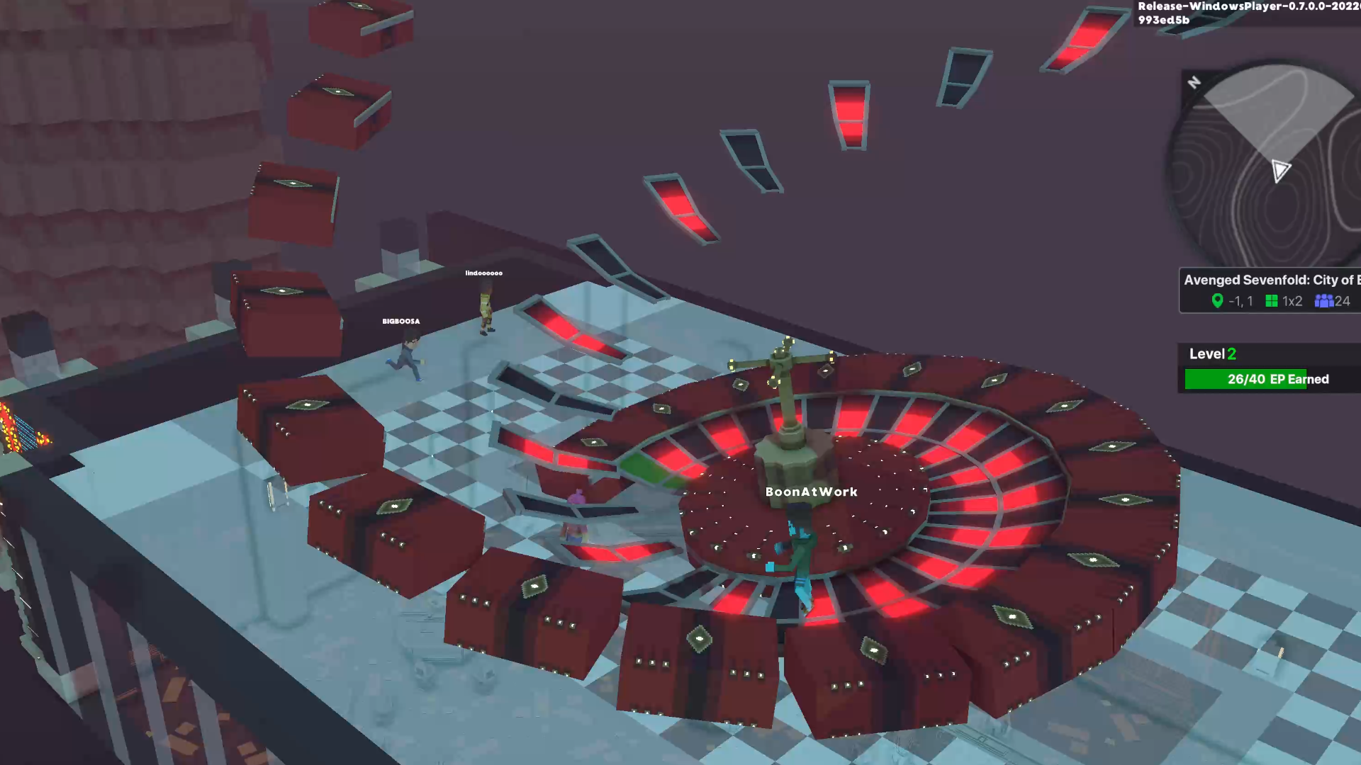 룰렛이 분해된 모양의 점프맵