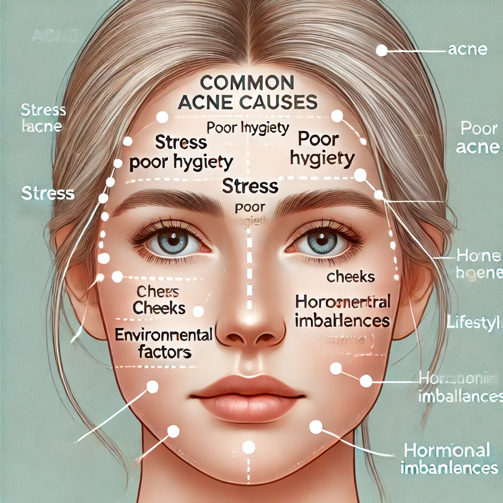 얼굴 부위별 여드름