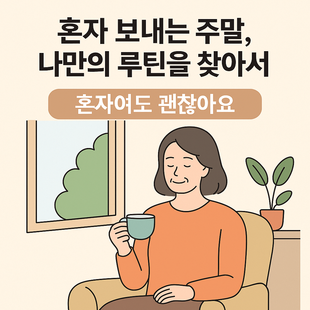 중장년 여성 혼자 보내는 주말 루틴