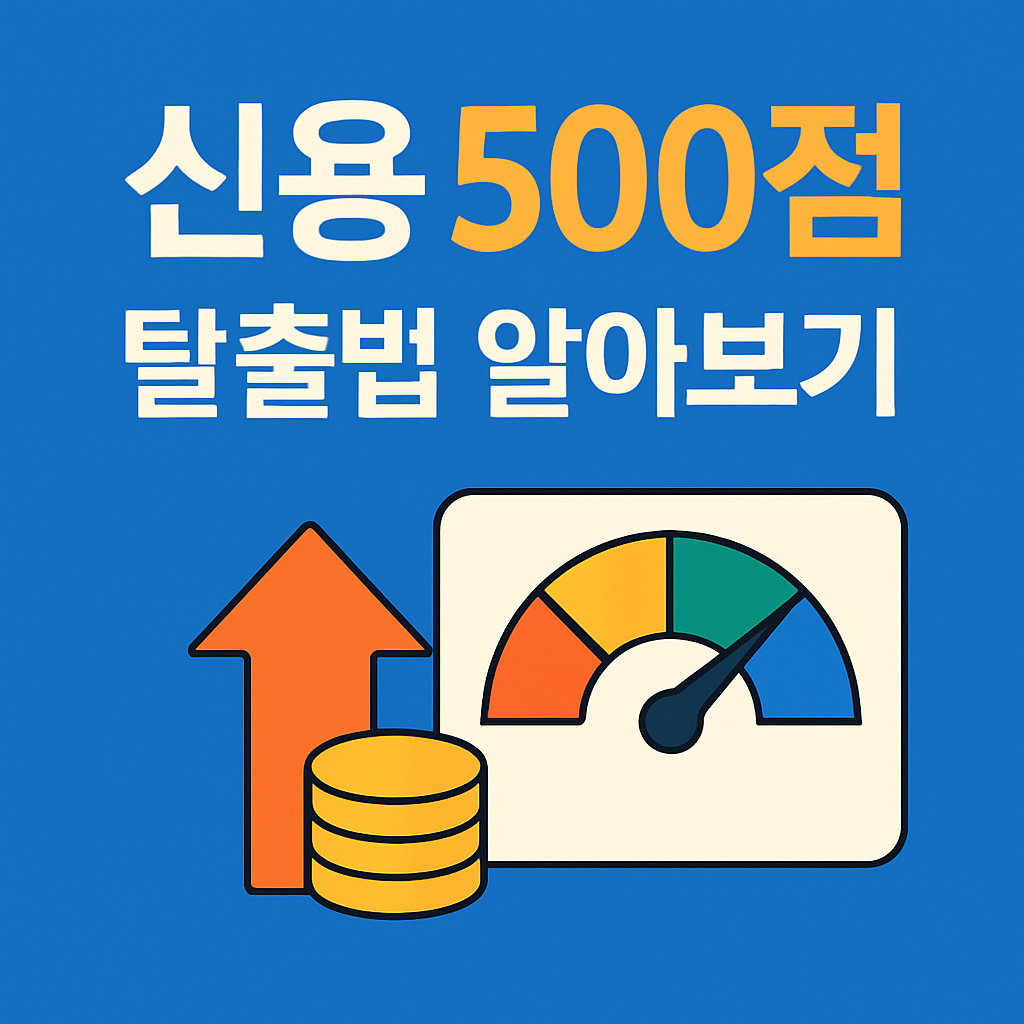신용 500점 탈출법 알아보기