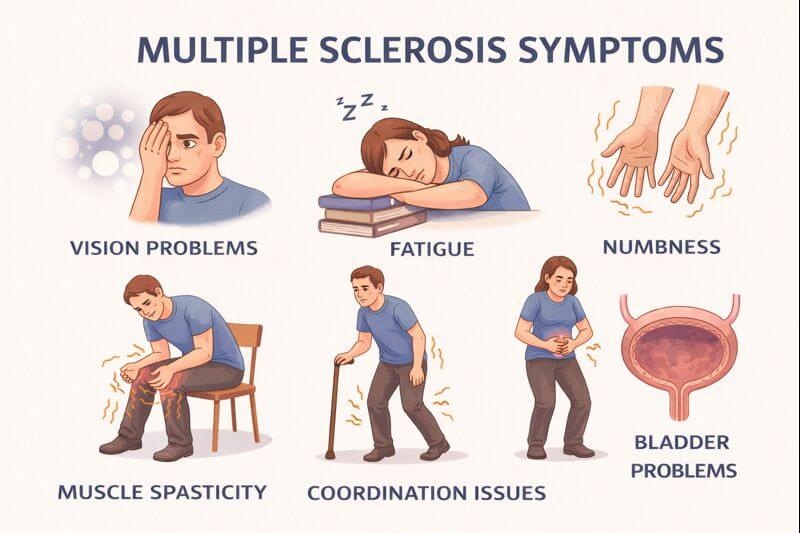 다양한 다발성경화증 증상