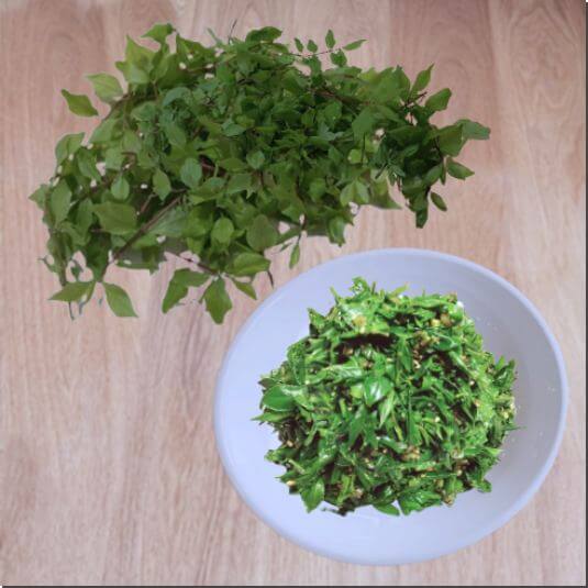 홑잎 나물 먹는 법과 주의점, 홑잎 나물 무침