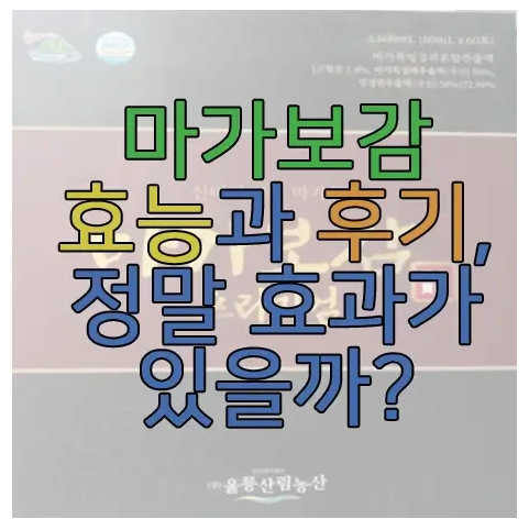마가보감에 관한 글 보러 가기 링크 사진