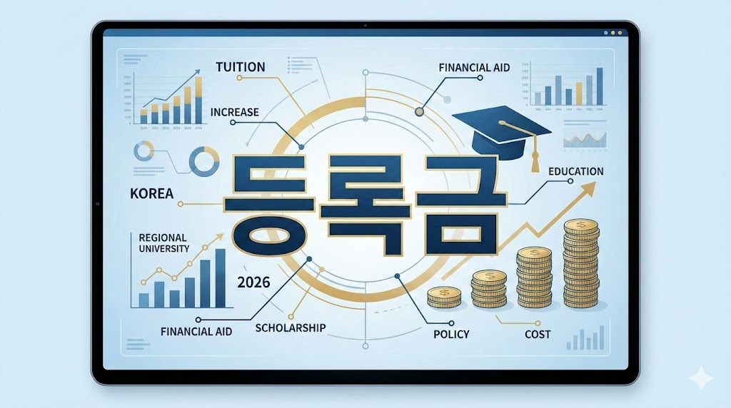 2026년 지방대학교 등록금 인상률 및 국가장학금 지원 구간별 혜택 분석 인포그래픽