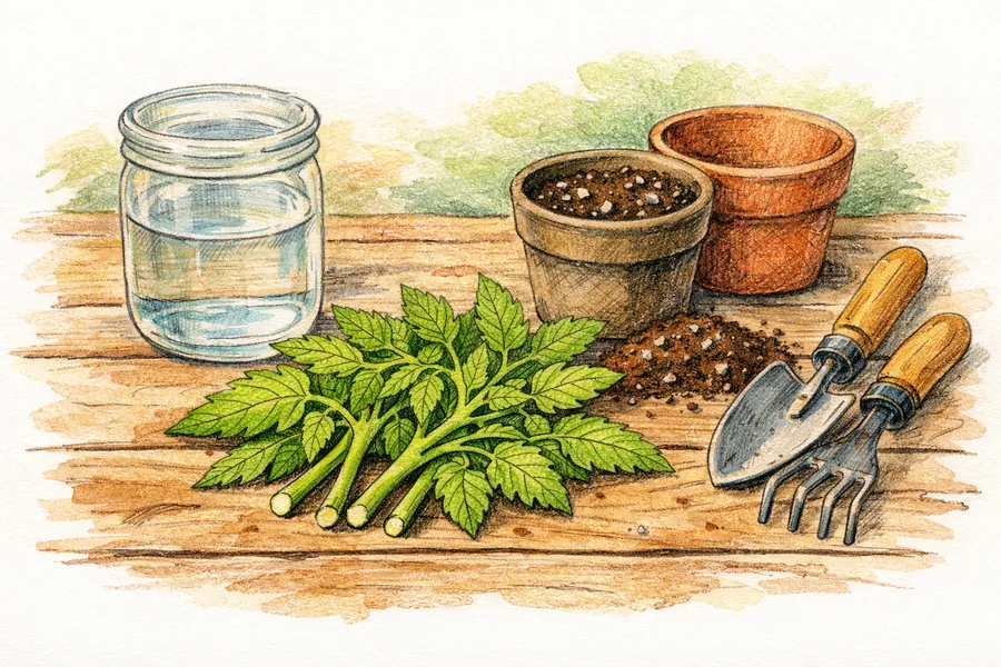 삽목용 토마토곁순채취