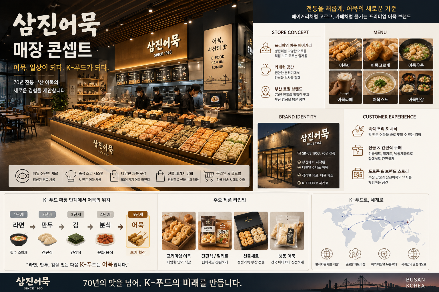 삼진어묵 매장 콘셉트 이미지